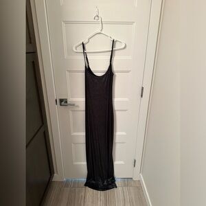 Aerie “no party needed” sparkle maxi dress